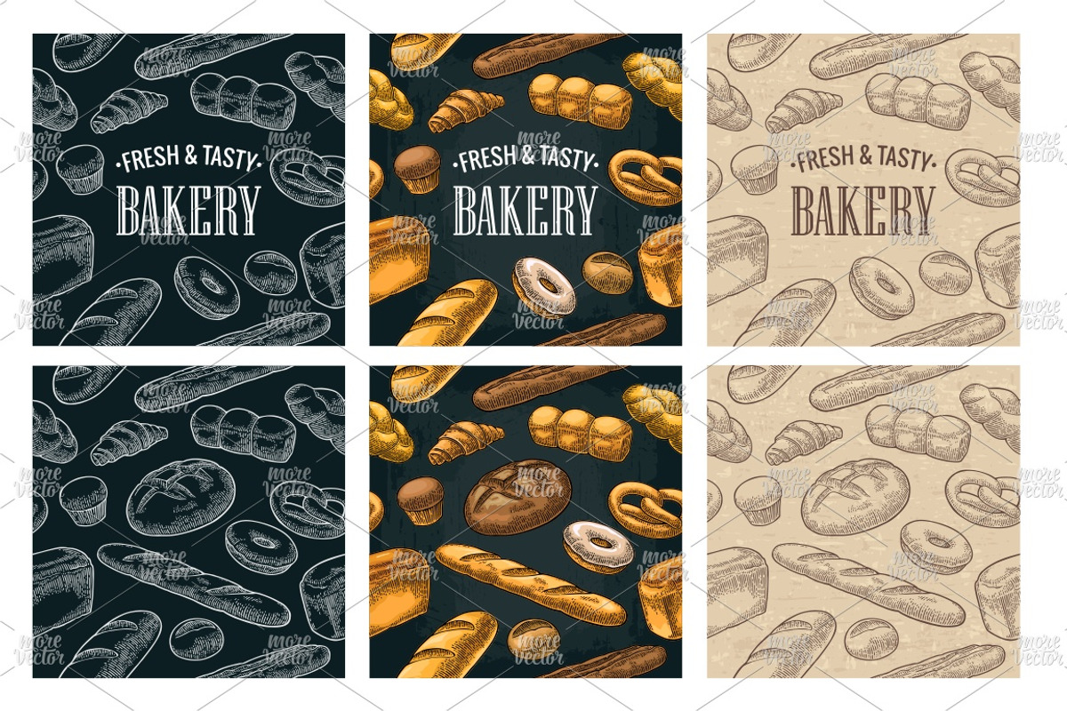 Bundle bakery, bread, a Food Illustration by MoreVector (Photo 4 of 10)