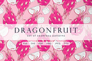 Dragonfruit - Set patterns, a Pattern Graphic by Yummy (Thumbnail 1 of 10)