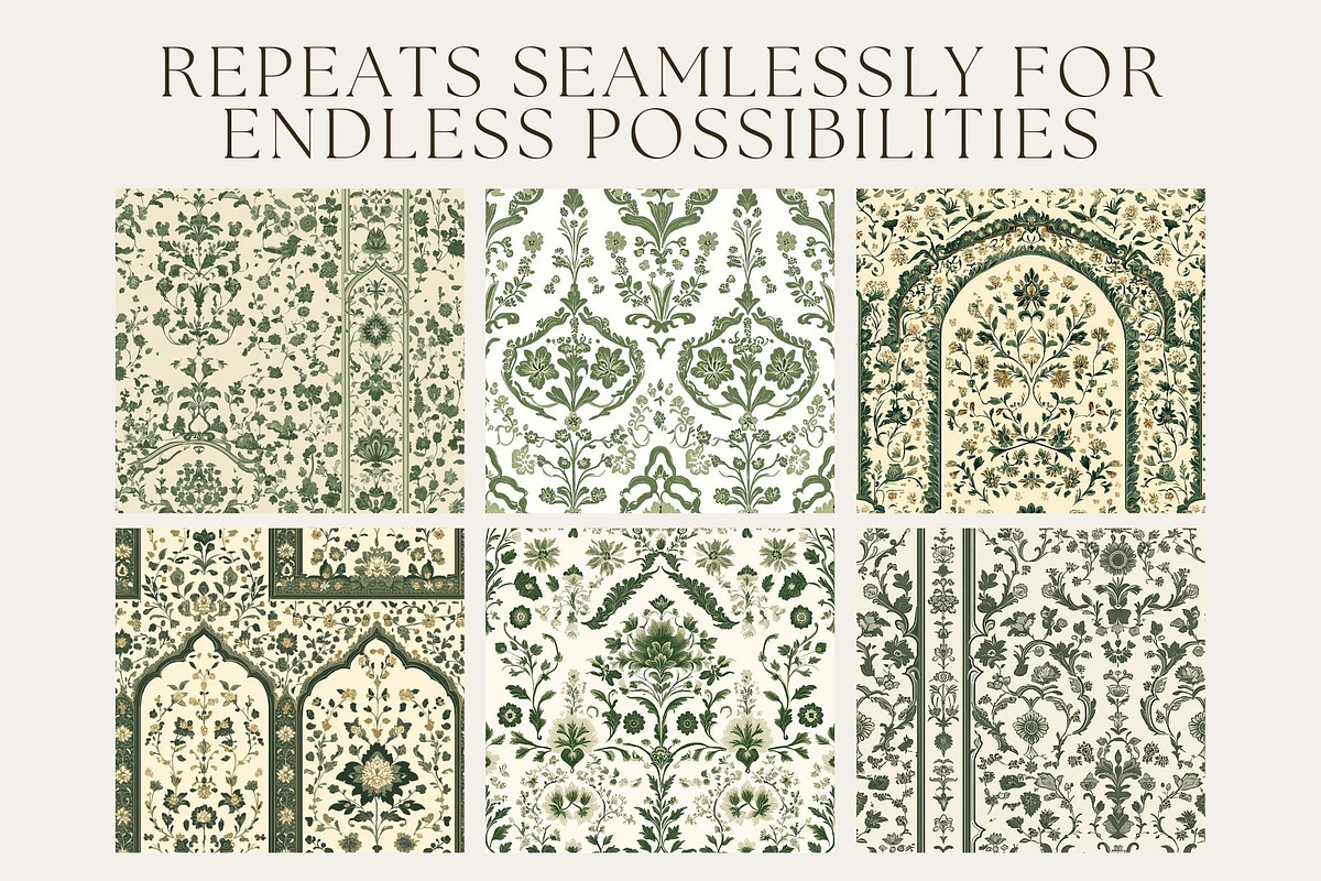12 Gilded Vinework Seamless Patterns, a Pattern Graphic by Inknfolly (Photo 2 of 6)