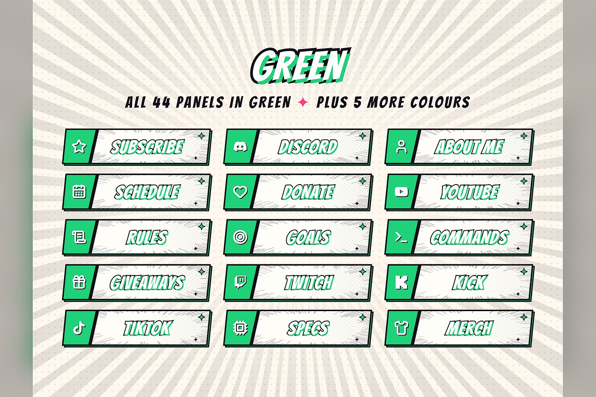 Anime Twitch & Kick Panels, an Object Graphic by Gear Store (Photo 10 of 12)