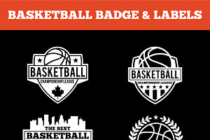 BASKETBALL BADGE & LABELS VOL1