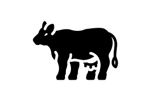 Cow bossy solid icon, a Solid Icon by Creative priyanka
