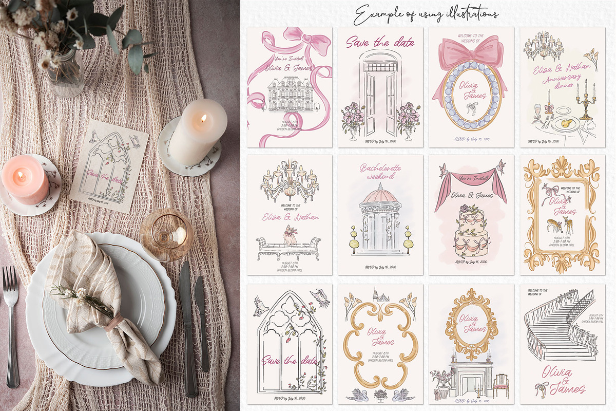 Romantic Chateau Line Art, an Object Graphic by Mio Buono (Photo 13 of 15)