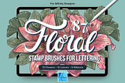 87 Floral Affinity Stamp Brushes, a Brush Add-On by Riveros Illustration (Thumbnail 1 of 11)
