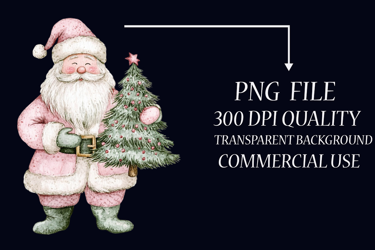 Mint & Pink Christmas Clipart, an Illustration by Libby Wishes (Photo 7 of 7)
