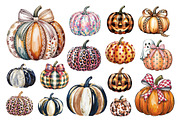Fall Pumpkins Clipart Bundle 50 PNG, a Seasonal Illustration by Whimsy Brush Studio (Thumbnail 6 of 9)