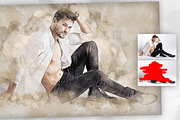 Retro Illustrations Photoshop Action, an Action Add-On by GorynArt (Thumbnail 7 of 22)