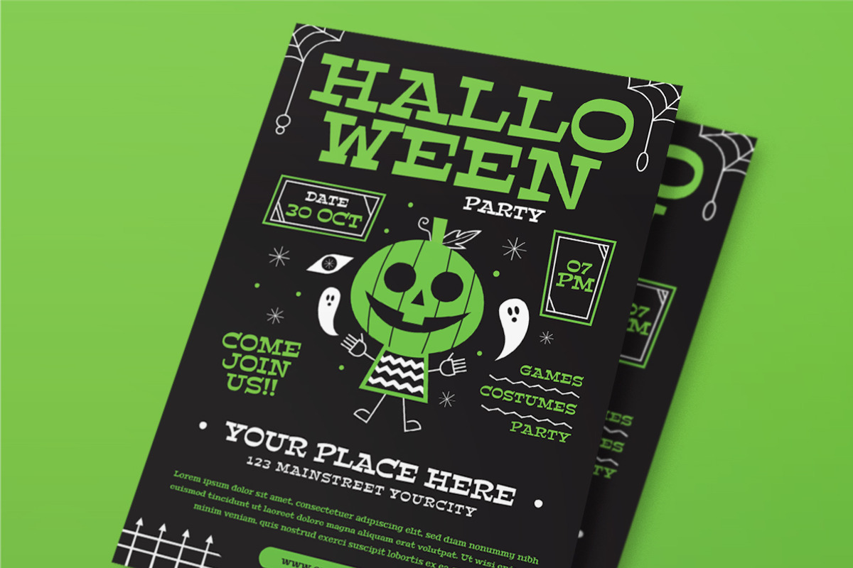 Halloween Party Flyer, a Flyer Template by Tokosatsu (Photo 1 of 3)