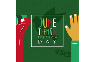 juneteenth freedom day frame, an Illustration by studiogstock
