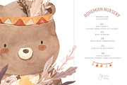 BOHO NURSERY clipart. Watercolor, an Animal Illustration by OlliArtDesign (Thumbnail 9 of 11)