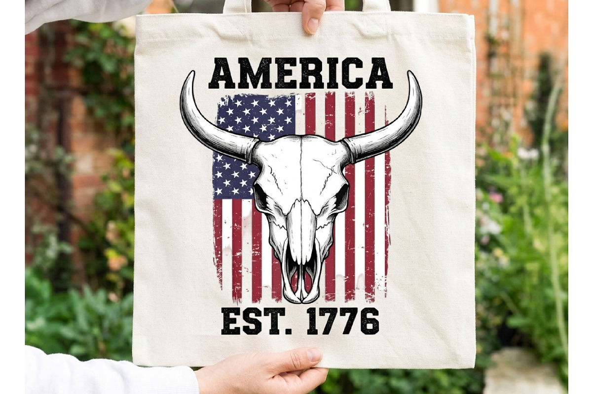 Vintage Patriotic 4th July PNG, an Illustration by Designking (Photo 1 of 6)