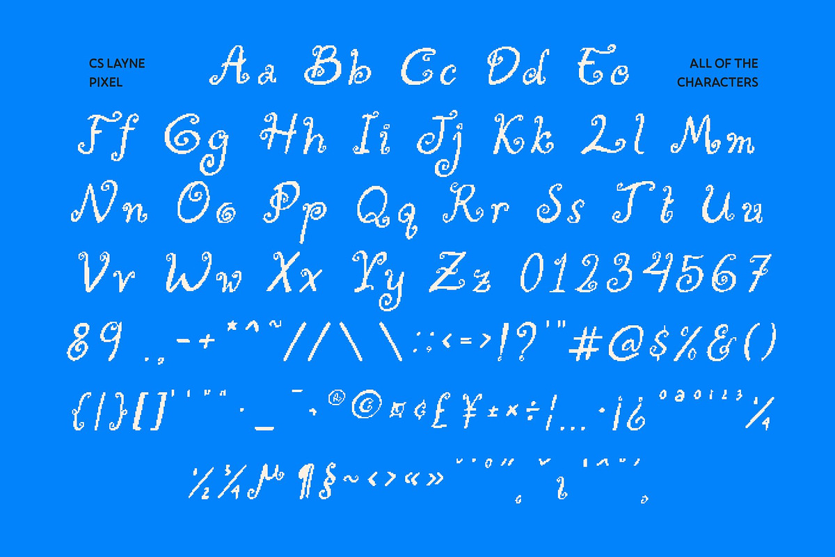 CS Layne Pixel, a Handwritten Font by Craft Supply Co. (Photo 8 of 8)