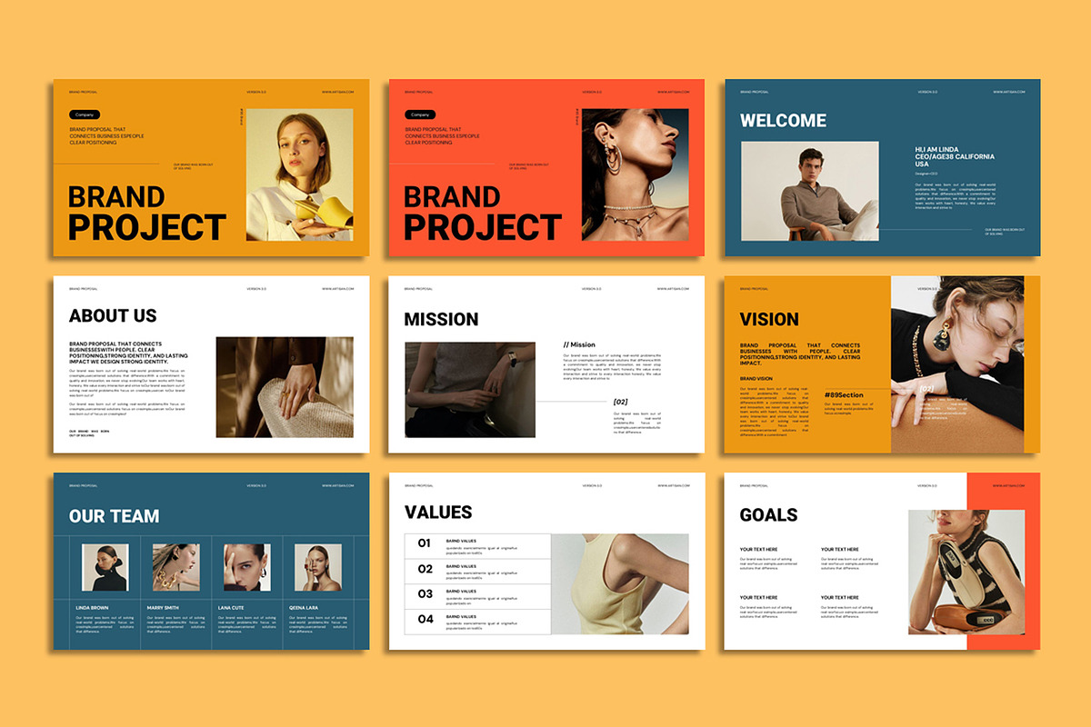 Brand Project Presentation Template, a Presentation Template by Studio Artisan (Photo 5 of 7)