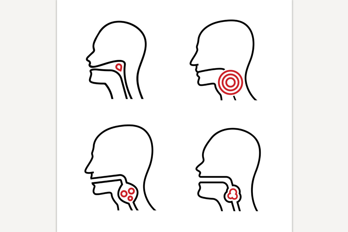 Dysphagia linear icon. Aphagia line, an Outline Icon by Anna's Shop