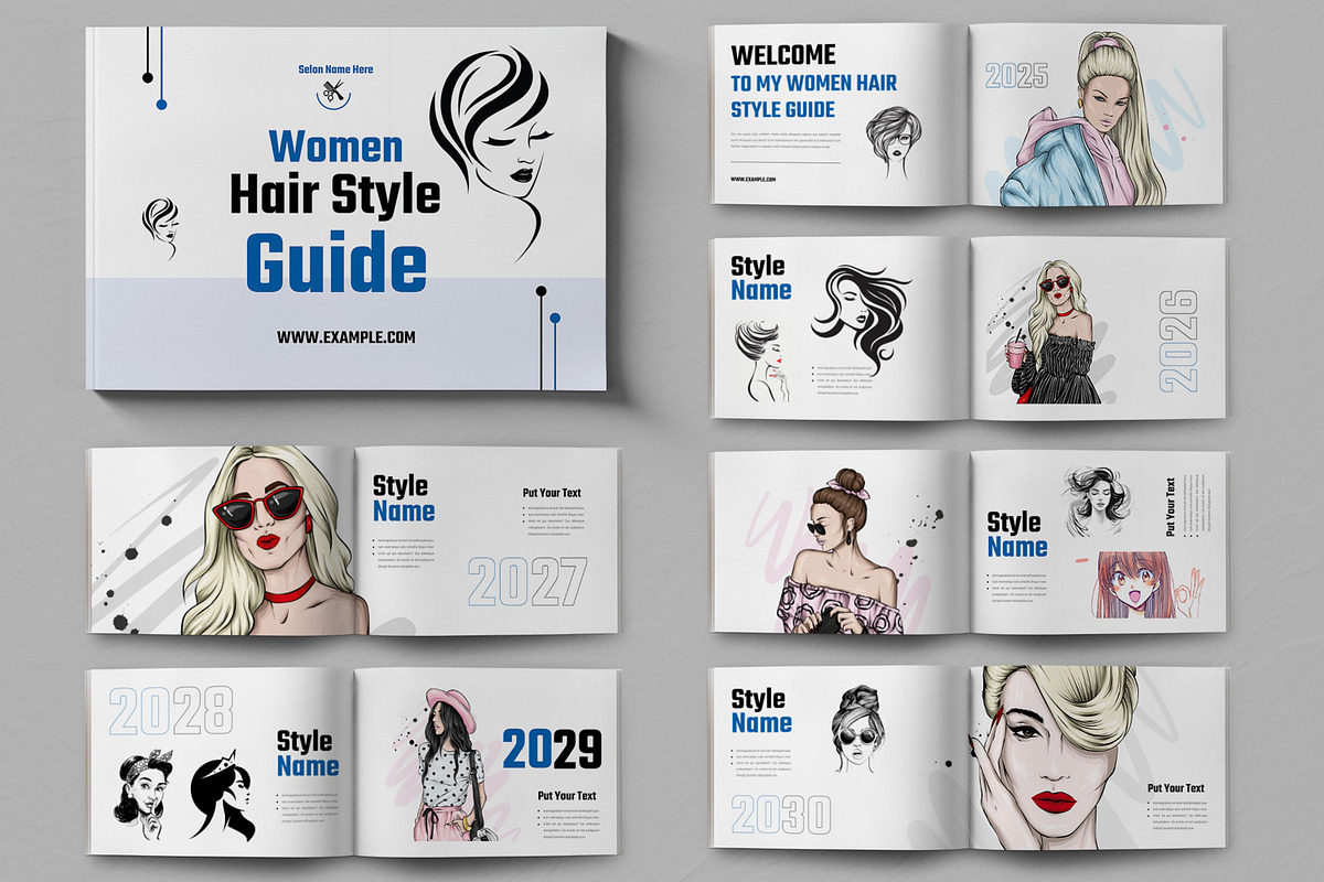 Women Hair Style Guide Layout, a Magazine Template by ContestDesign (Photo 1 of 5)