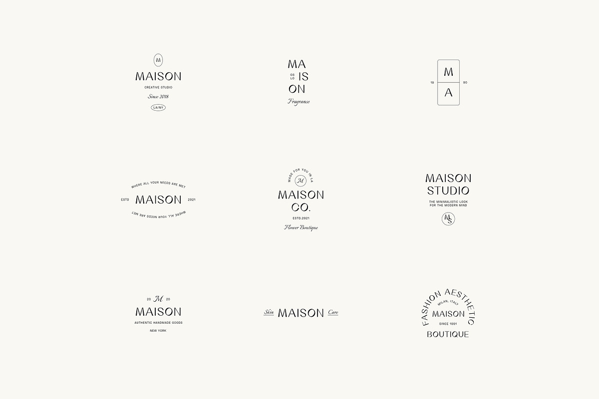 Maison Minimal Logo Kit Ai Eps Psd, a Branding & Logo Template by Feel This (Photo 12 of 13)