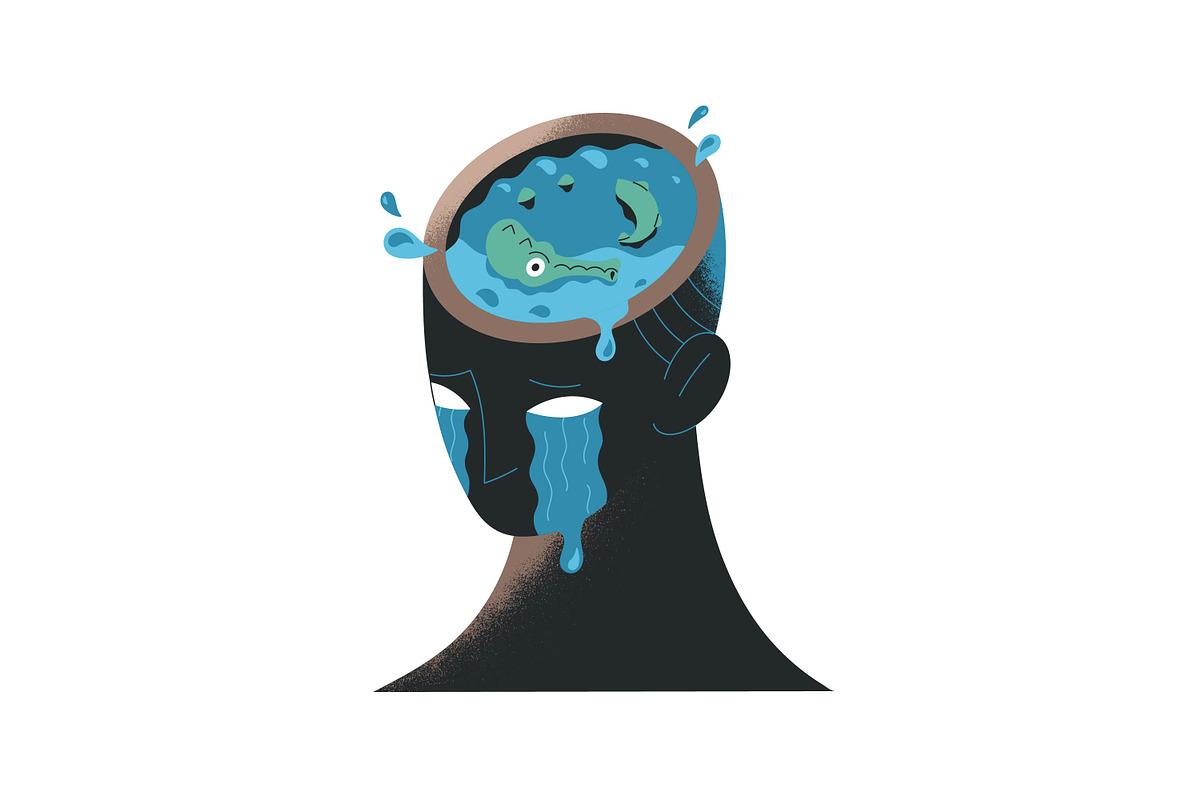 Mental disorders, psychological set, a Person Illustration by PaperTrident (Photo 8 of 12)