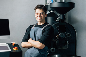 Portrait of a confident male worker, an Industrial Photo by Artem Varnitsin