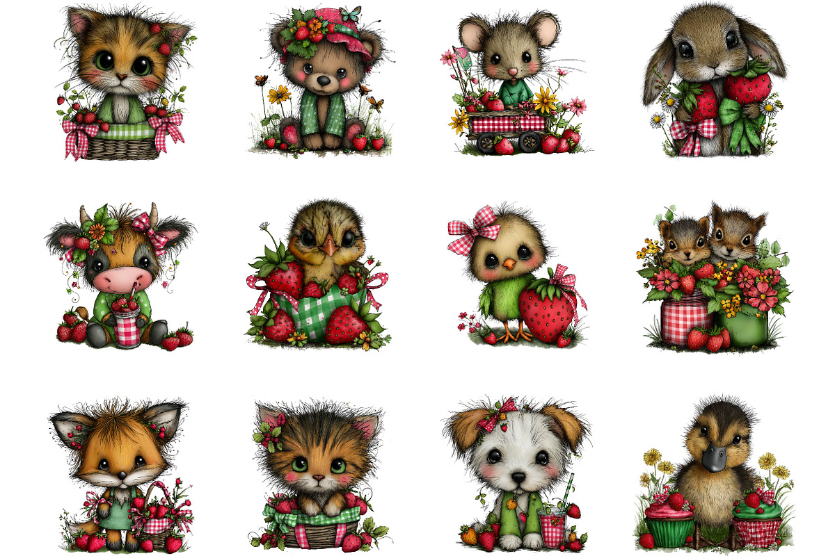 Summer Animals Whimsical Clipart, an Animal Illustration by Designking (Photo 2 of 5)