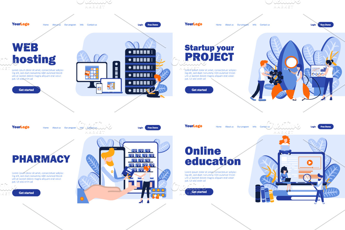 Flat Design Landing Page, a Finance Illustration by alexdndz (Photo 10 of 11)