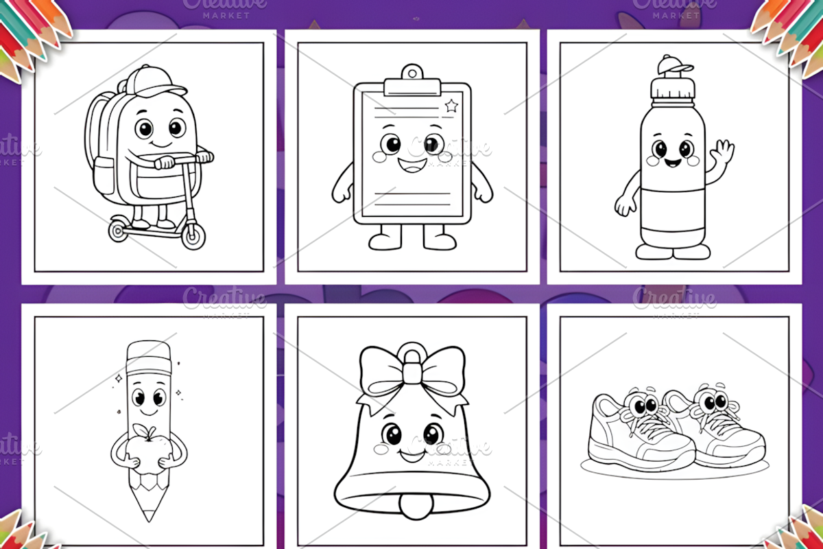 Bold Easy Back to School Coloring, an Education Illustration by Coco Bloom (Photo 4 of 5)