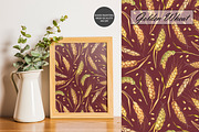 Watercolor Wheat Seamless Patterns, an Illustration by OlDm_Shop (Thumbnail 7 of 10)