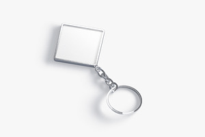 White Rhombus Keychain 3D Model