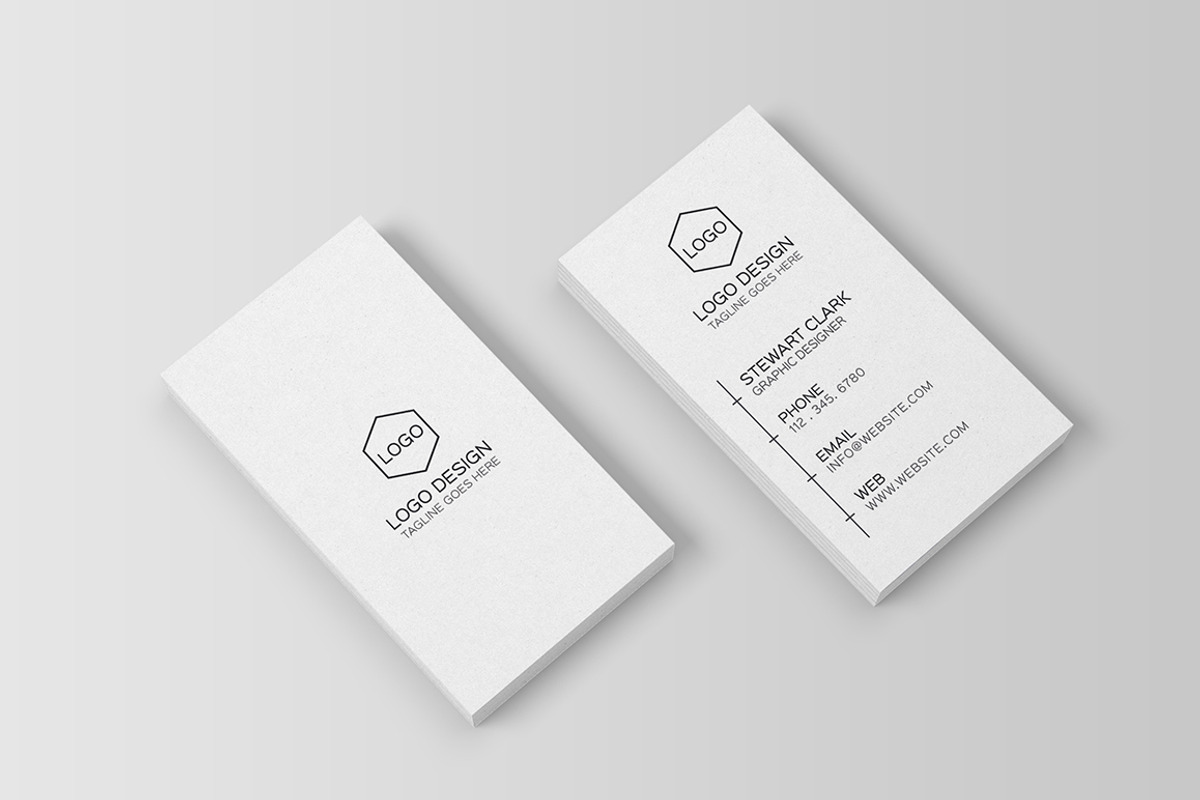 Clean Minimal Business Card Template, a Business Card Template by Shahjhan (Photo 1 of 6)