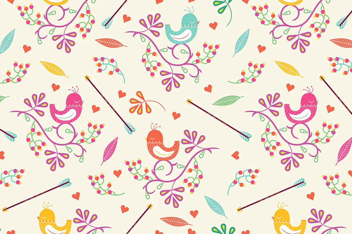 Seamless colorful floral pattern
