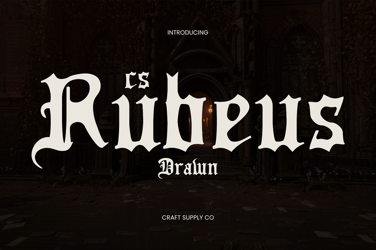 CS Rubeus Drawn, a Blackletter Font by Craft Supply Co. (Photo 1 of 8)