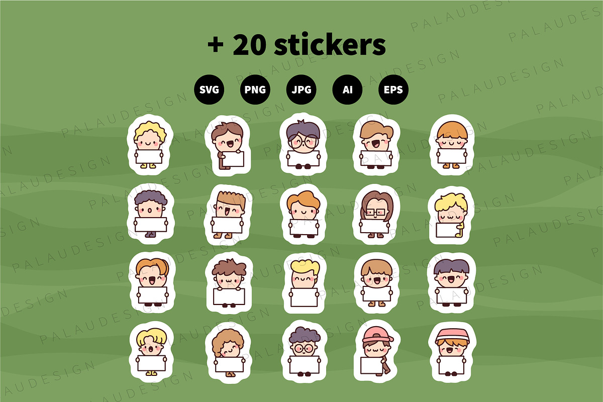Cute Boys Signs, a Person Illustration by Palau (Photo 10 of 10)
