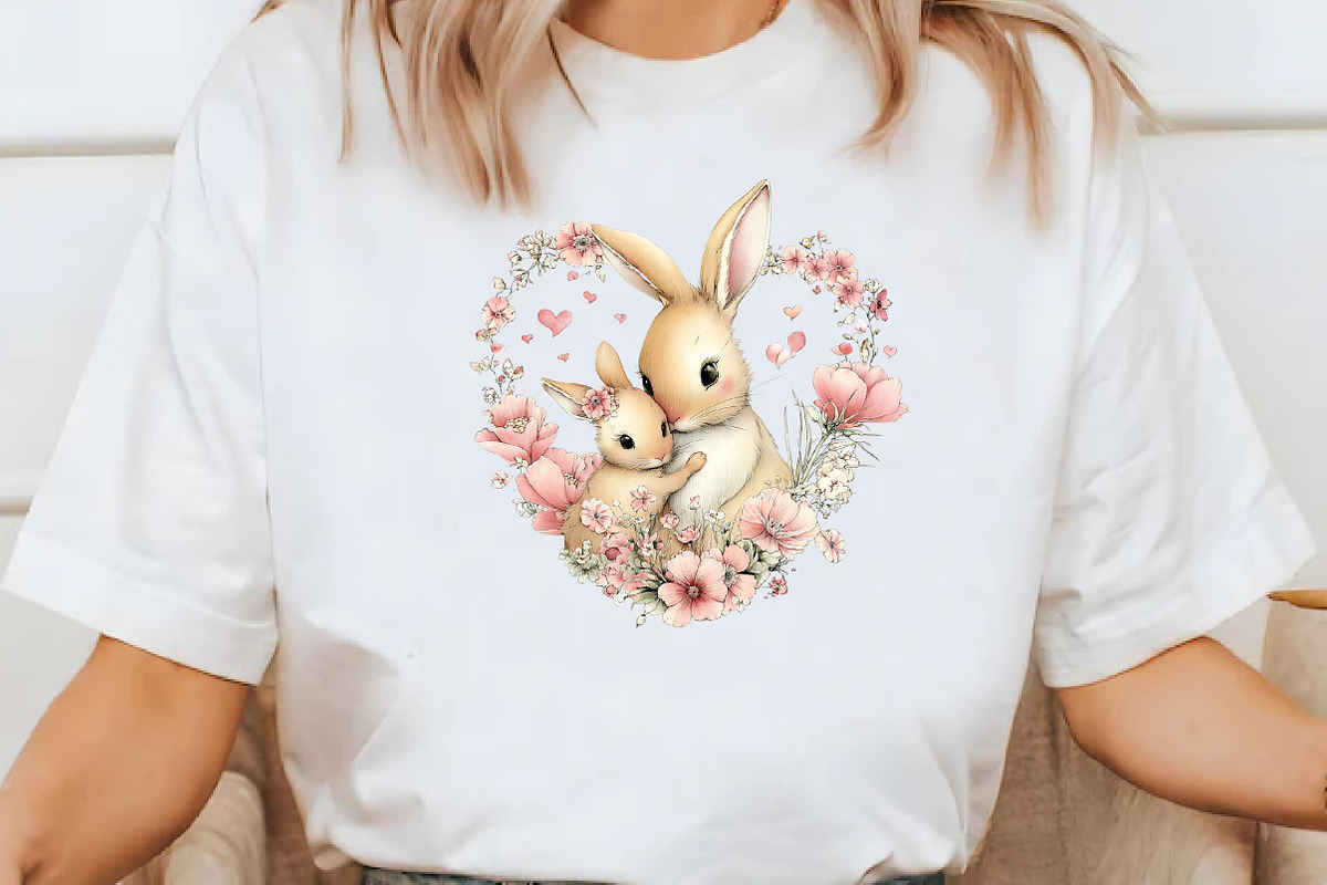 Whimsical Mother's Day Bunny Clipart, an Illustration by Designworld (Photo 6 of 8)