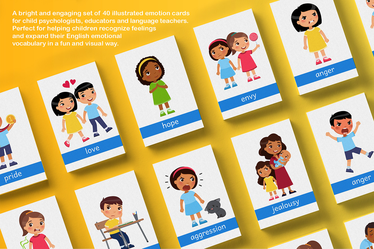 Emotion Flashcards, Child Psychology, an Education Illustration by Valin Malin (Photo 2 of 7)