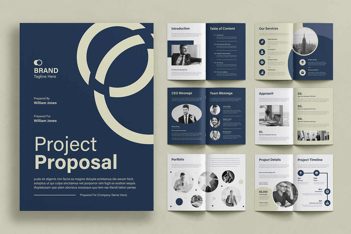 Project Proposal Template, a Brochure Template by ContestDesign (Photo 1 of 3)