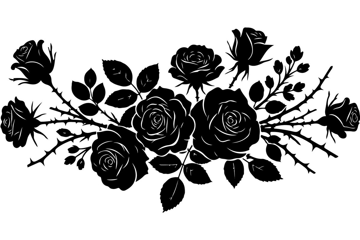 Wedding Flower Bouquet Silhouette, an Object Graphic by Creativeshirt (Photo 18 of 20)