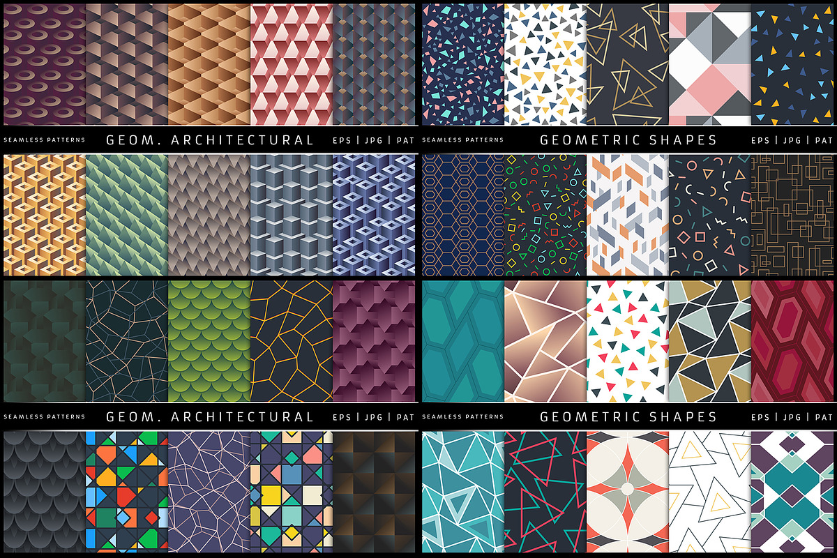 100 Seamless Patterns Vol.1, a Pattern Graphic by pixaroma