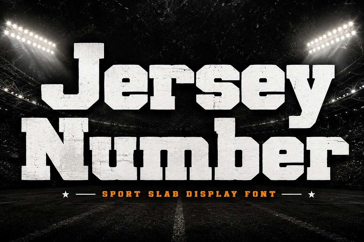 Jersey Number, a Serif Font by Wow Magic (Photo 1 of 5)