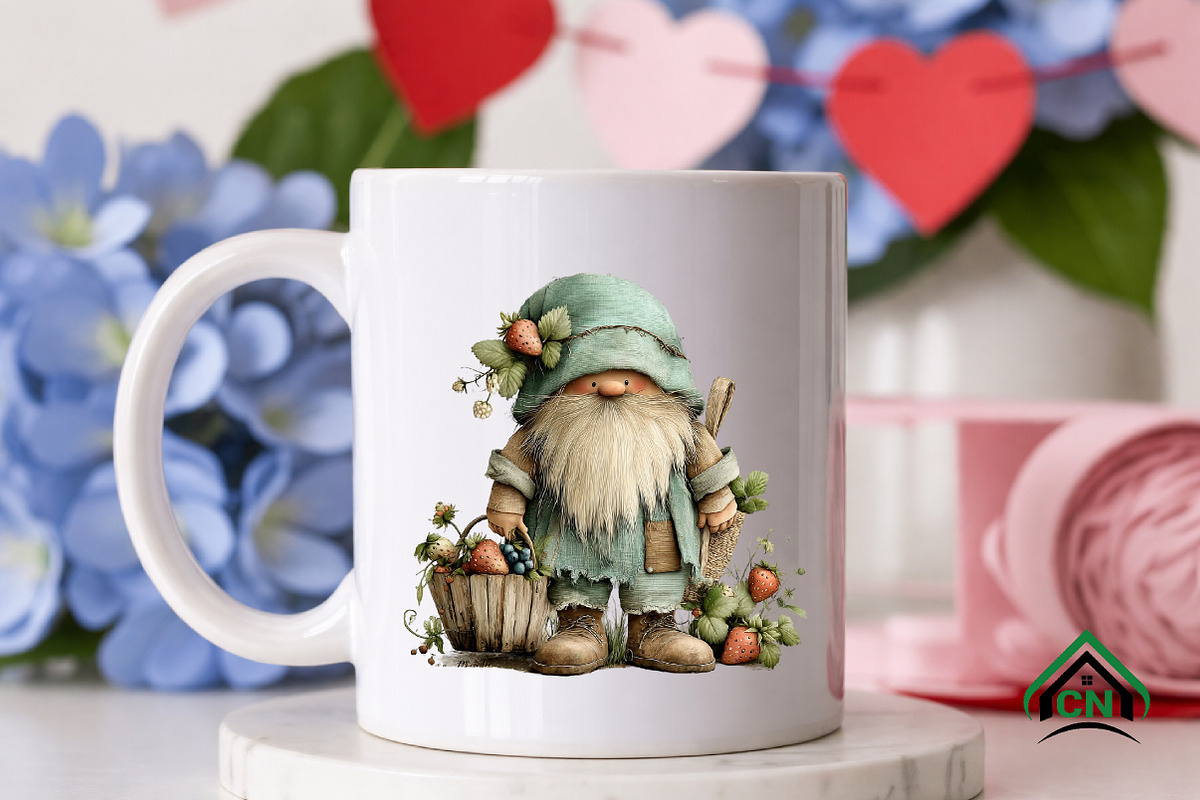 Whimsical Summer Gnome Clipart Png, an Illustration by Craft Nest (Photo 8 of 12)