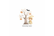 Watercolor Halloween Kids Clipart, an Illustration by CharmClipart (Thumbnail 8 of 8)
