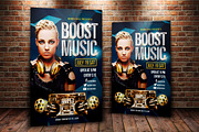 Boost Music Flyer Template for Party, a Flyer Template by MergeIdea (Thumbnail 3 of 3)