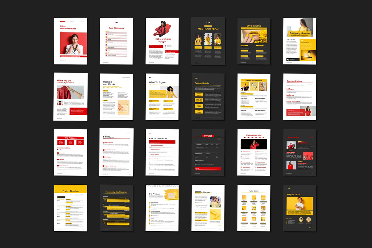 Client Welcome Packet Canva Template, a Brochure Template by TheBrightGrap (Photo 11 of 12)