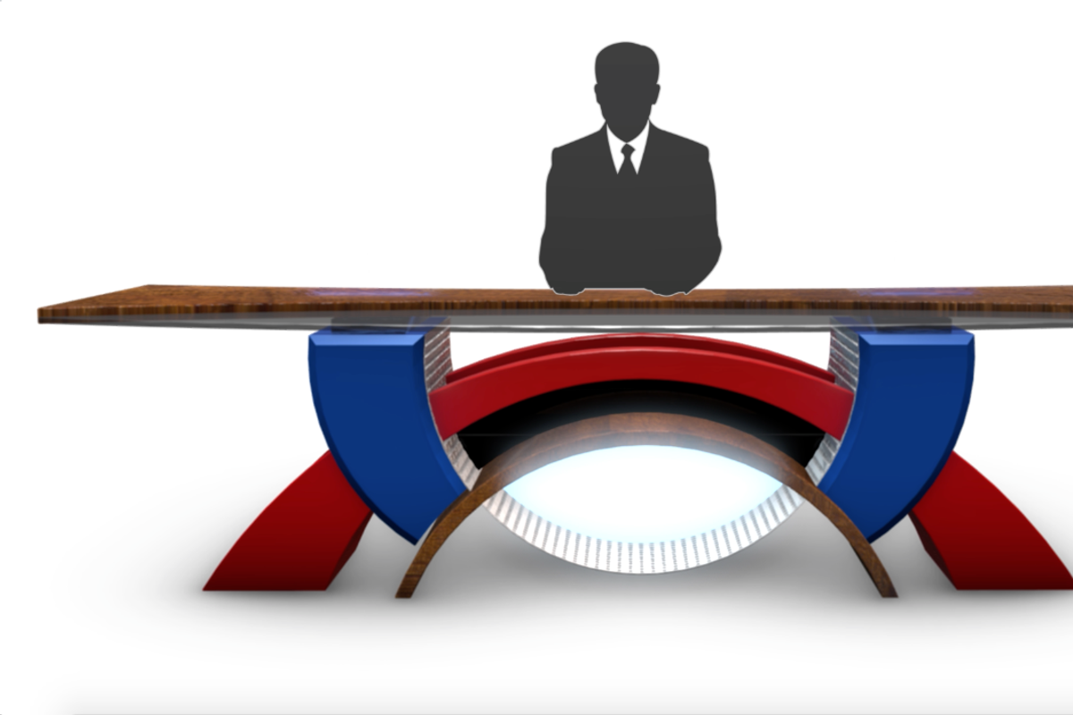 TV Studio News Desk 2, a Furniture 3D Model by akerStudio (Photo 2 of 11)