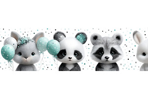 This hand-drawn illustration set, an Animal Photo by ZinetroN