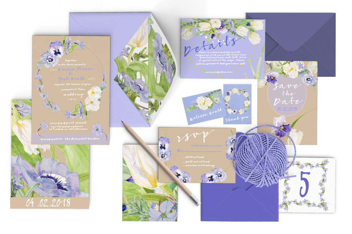 Watercolor Design Pack-Blue Skies, an Illustration by watercolorwild.graphics (Photo 3 of 11)