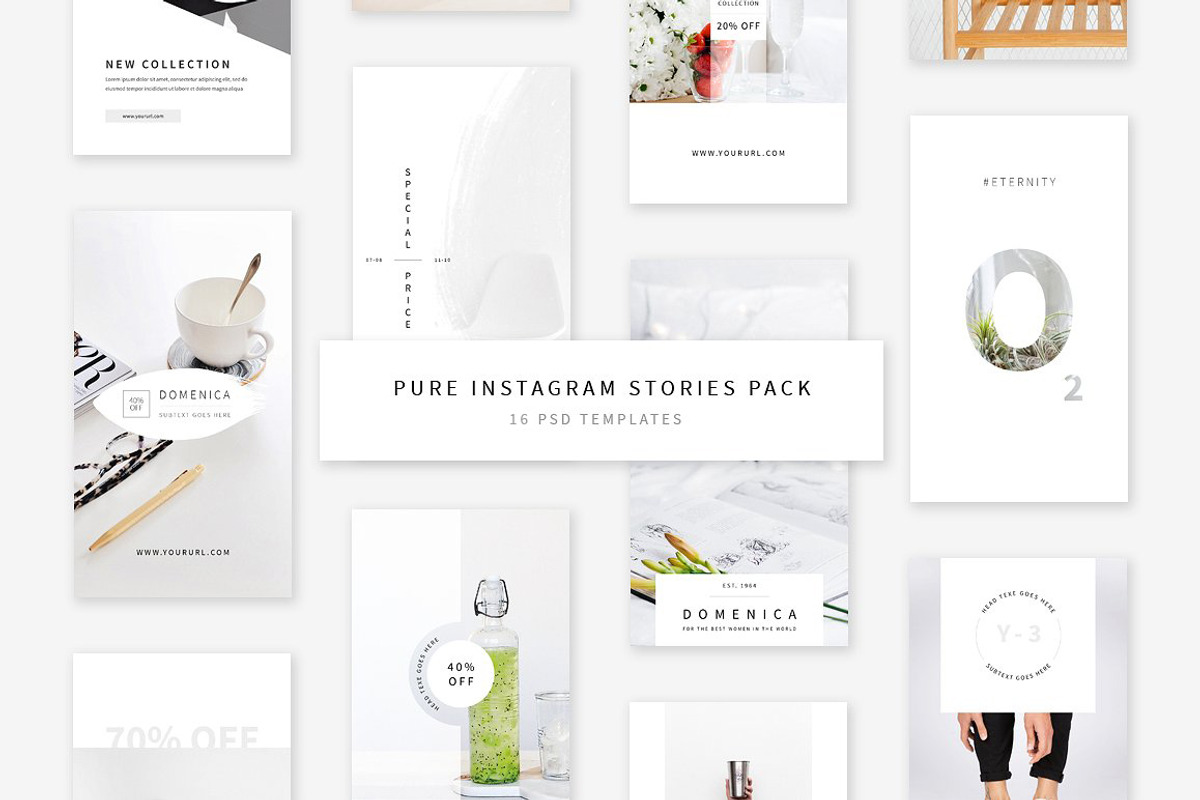 Pure Instagram Stories Pack, a Social Media Template by Swiss_cube (Photo 1 of 5)