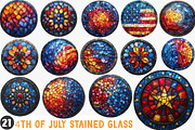 4th of July Stained Glass PNG, an Illustration by SinaCreation (Thumbnail 1 of 5)