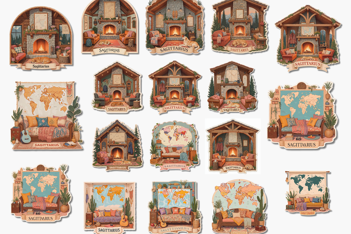Astro Abode Zodiac Room Clipart, an Object Graphic by Jakayla Digital Co (Photo 12 of 30)