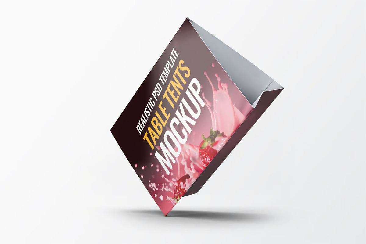 Table Tents Mock-Up, an Advertising Mockup by DesignRushMarket (Photo 4 of 6)