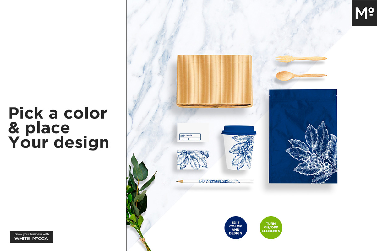 Coffee Shop Identity Mock-ups Set, a Cups & Container Mockup by Mocca Mockups Store (Photo 5 of 10)