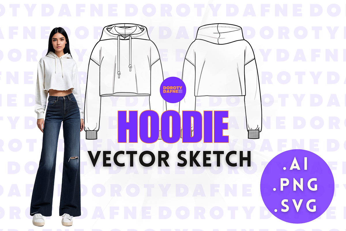 Raw Hedge Hoodie, an Apparel Mockup by Doroty Dafne Designs (Photo 1 of 7)